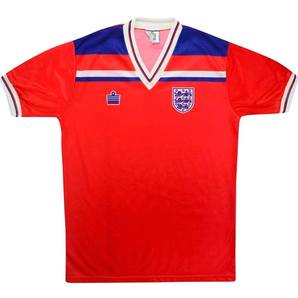 Camiseta Inglaterra Segunda equipación Retro 1980 Rojo